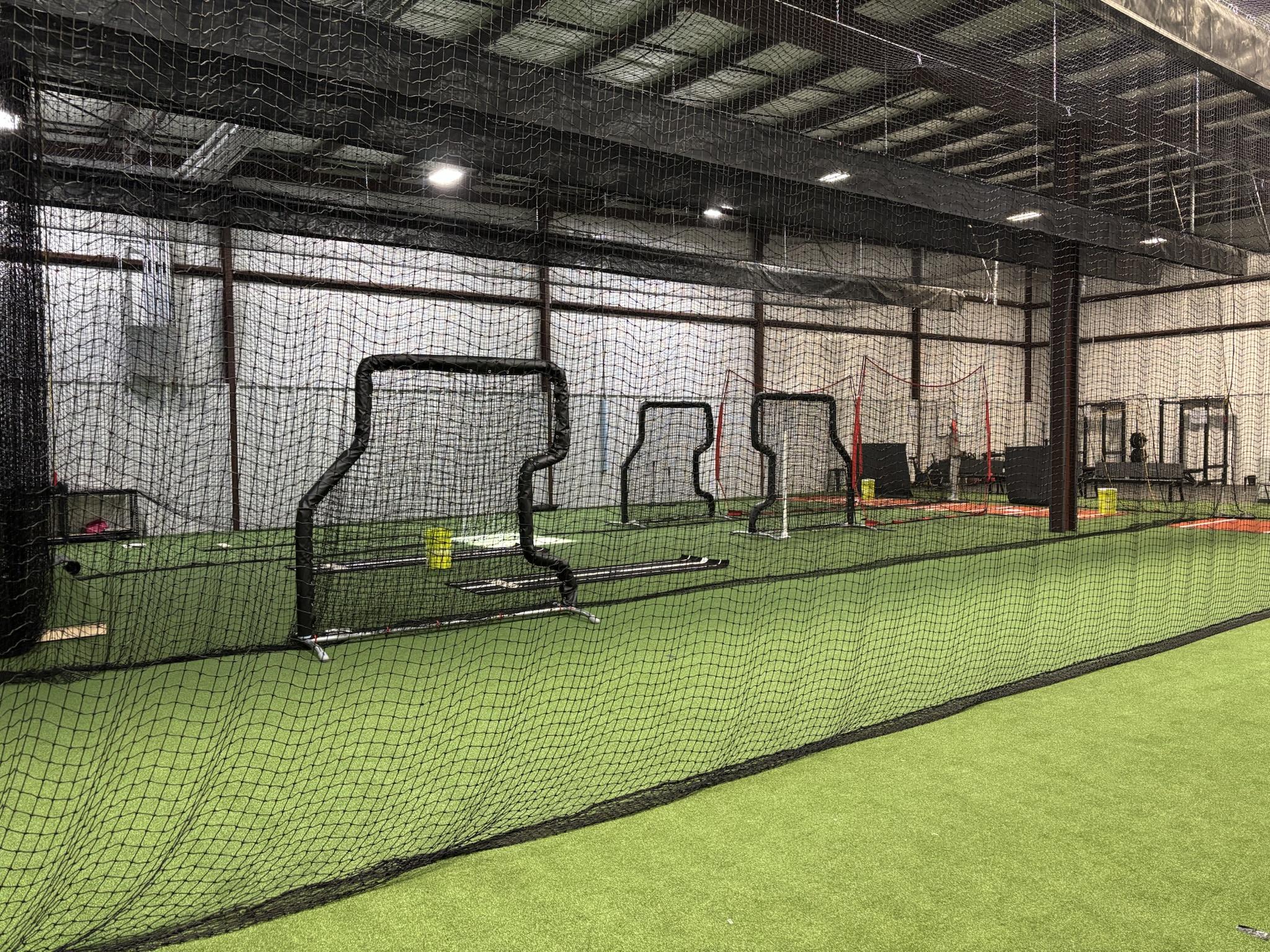 Wide angle of turf and nets